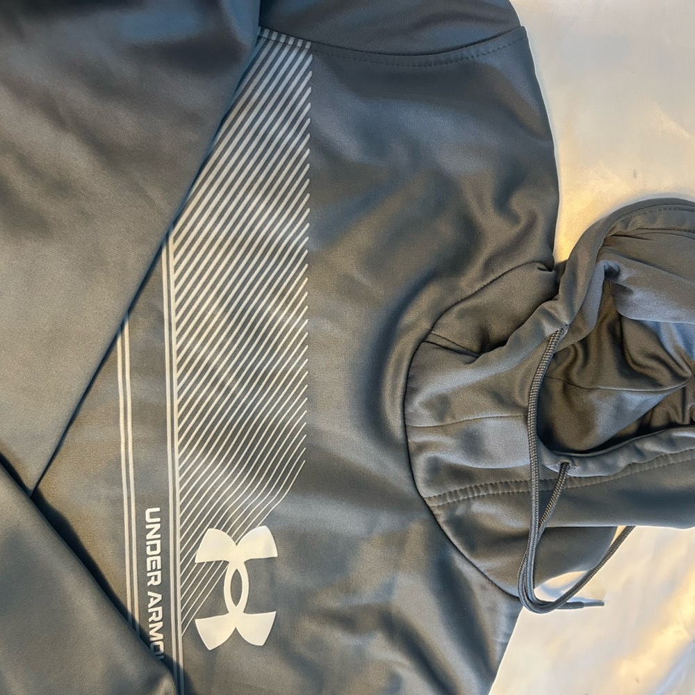 Under Armour Charcoal Hoodie with Logo - Picture 3 of 6
